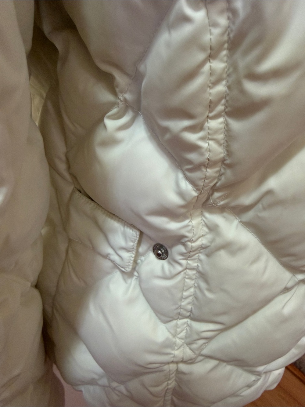 Eddie Bauer EB700 Women’s Goose Down White Diamond Quilted Puffer Jacket - Picture 8 of 12